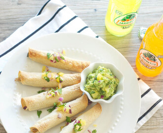 Smokey Pulled Pork and Pineapple Taquitos