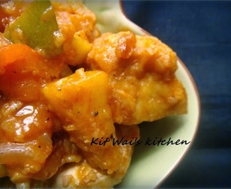 菠萝甜酸豆腐 ~  Sweet & Sour Pineapple Beancurd