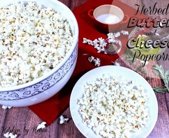 Herbed Butter and Cheese Popcorn for #SundaySupper - Red Carpet Party