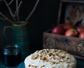 Apple & Olive Oil Cake With Maple Icing