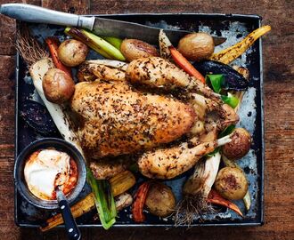 Lazy dinner - kyckling i ugn med grönsaker