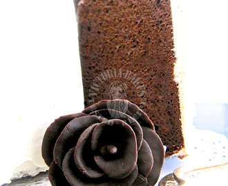 toblerone chiffon cake~ you will love this 做了绝不后悔～ 瑞士三角黑巧克力戚风蛋糕