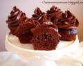 Brownie cupcakes z kremem czekoladowym
