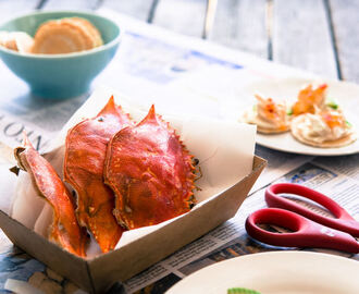Crab, Avocado and Sweet Chilli Sauce Bites