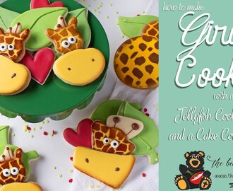 How to Make Giraffe Cookies with a Jellyfish Cookie Cutter