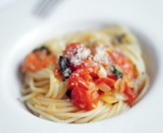 Spaghetti aux tomates cerises