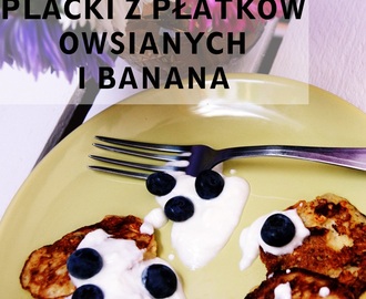Pomysł na śniadanie – placuszki z płatków owsianych i banana !