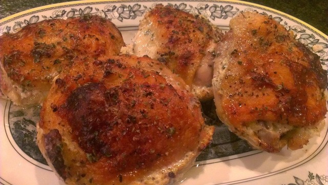 Greek Chicken Thighs- Marinated with Yogurt, Garlic & Oregano