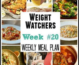 Weight Watchers Weekly Meal Planner Week #20