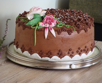 Czekoladowo-czekoladowy tort