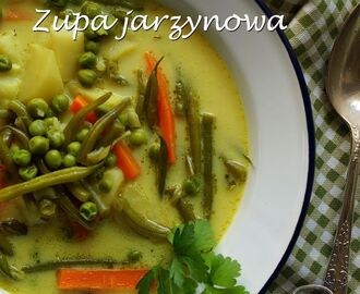 Zupa jarzynowa z zielonym groszkiem