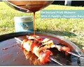 Barbecued Fruit Skewers With A Healthy Chocolate Sauce