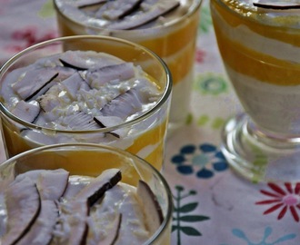 Kremowy deser z mango , mascarpone i mlekiem kokosowym