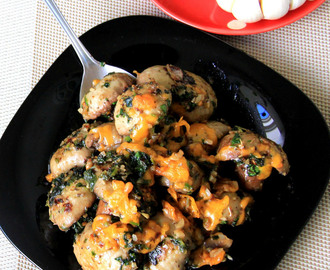 Roasted Mushroom Recipe - Garlic Roasted Mushroom Recipe - Simple Snack Recipe - Kids friendly recipe - Mushroom Recipes