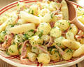 Aardappelsalade met asperges en ham
