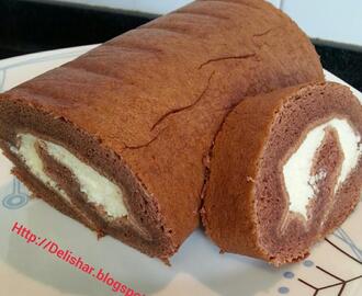 Moist Milo Cake Roll with Condensed Milk Sweetened Whipped Cream