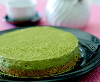 Unbaked Green Tea Cheesecake (Diabetic-Friendly, Gluten-Free)