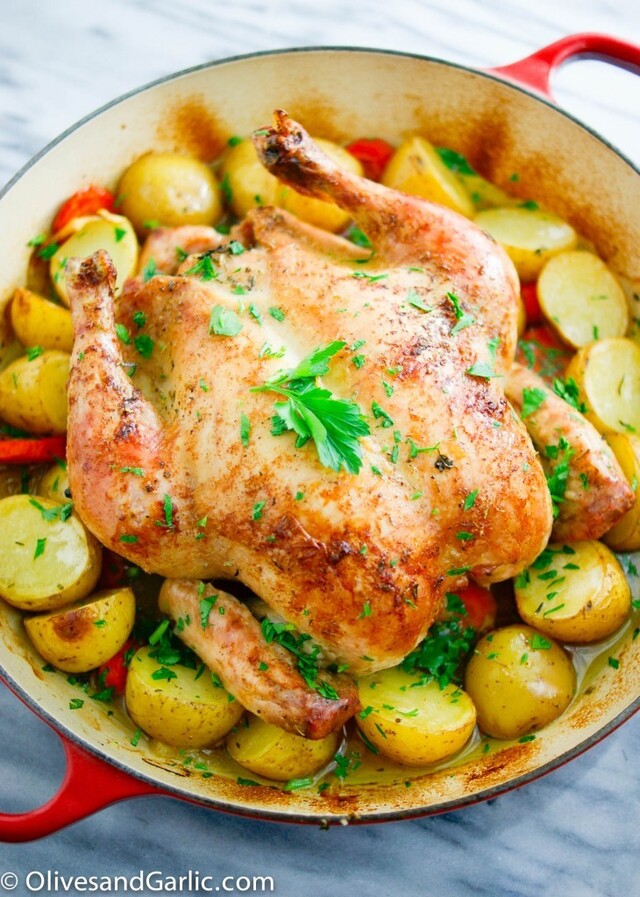 Sunday Suppers: Herb Roasted Chicken with Potatoes