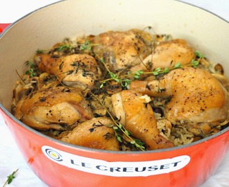 Cast Iron Pot Chicken and Mushroom Rice