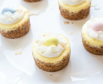 Mini Coconut Cream Cheesecakes