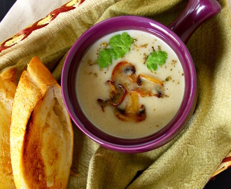 Creamy Kohlrabi And Mushroom Soup