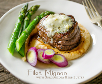 Filet Mignon with Gorgonzola Butter