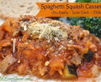 The Homemaking Party: Spaghetti Squash Casserole (No Pasta Spaghetti ~ Low Carb ~ THM Style)