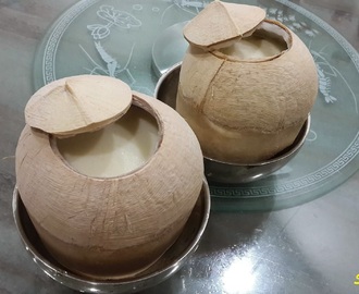 椰皇炖鲜奶蛋白 (Steamed Egg Pudding in Coconut Shell)