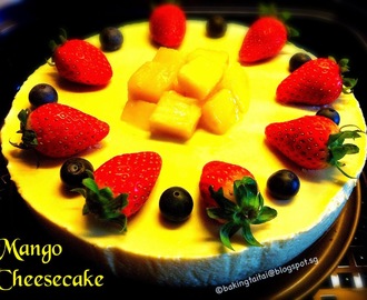 Healthy Non-Bake Mango Cheesecake 免烤芒果芝士蛋糕健康食谱 （中英食谱）