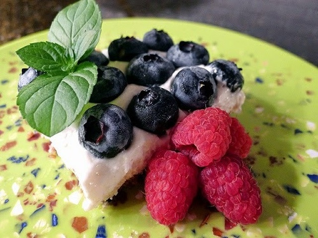 Recette de cheesecake aux framboises et myrtilles - independence day - (Etats-Unis)