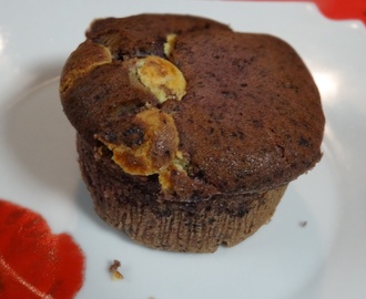 Muffin aux myrtilles  et chocolat blanc