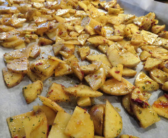 Gekruide aardappeltjes uit de oven