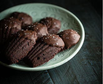 Dark Chocolate Espresso Madeleines from "Madeleines: Elegant French Tea
Cakes to Bake and Share" by Barbara Feldman Morse {Cookbook Review}