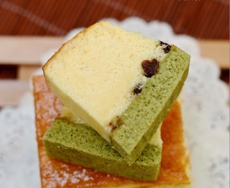 Green Tea Cheddar Cheese Cake,  with a touch of green