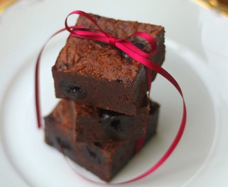 Čokoládové brownies s amarena višněmi