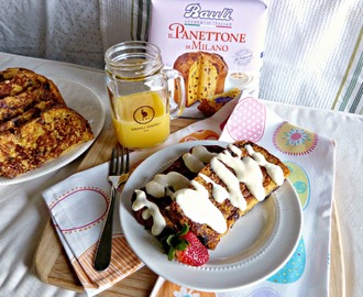 Panettone French Toast with Orange Mascarpone Glaze