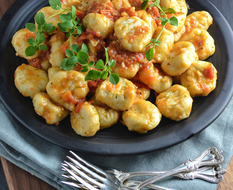 Ricotta Gnocchi with Anchovy Tomato Sauce