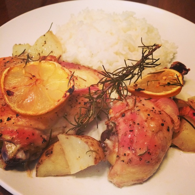 Roasted Rosemary Lemon Chicken with Potatoes