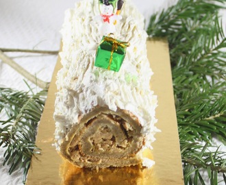 Bûche de Noël salée en trompe l’œil foie gras, chutney oignons figues et fromage frais aux noix - Ceci n'est pas une bûche ... En fait si ! Episode 3