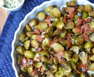 Roasted Brussels Sprouts with Bacon and Blue Cheese (Gluten-Free)