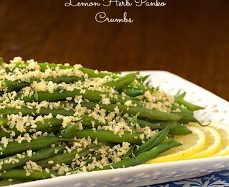 Make Ahead Green Beans with Lemon-Herb Panko Crumbs