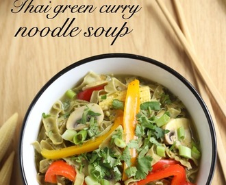 Thai green curry noodle soup