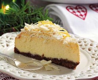 Ljuvlig cheesecake med vit choklad