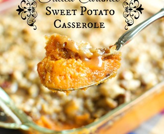 Salted Caramel Sweet Potato Casserole
