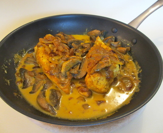 Poulet au curry et champignons