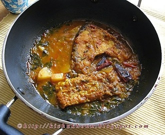 Katla maacher patla jhol / A light Kaatla fish curry