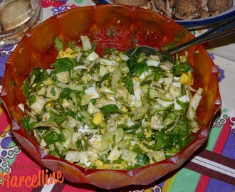 Salade de pourpier aux endives et au œufs durs