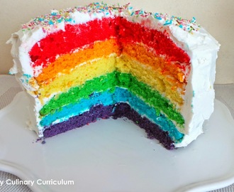 Rainbow cake facile (gâteau arc en ciel)