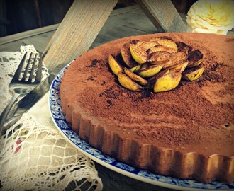 Шоколадно-грушевый пирог с ромом (Chocolate pear cake)