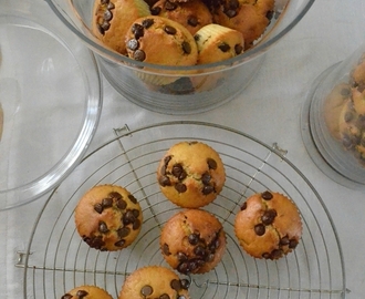 Muffins au nutella et pépites de chocolat
